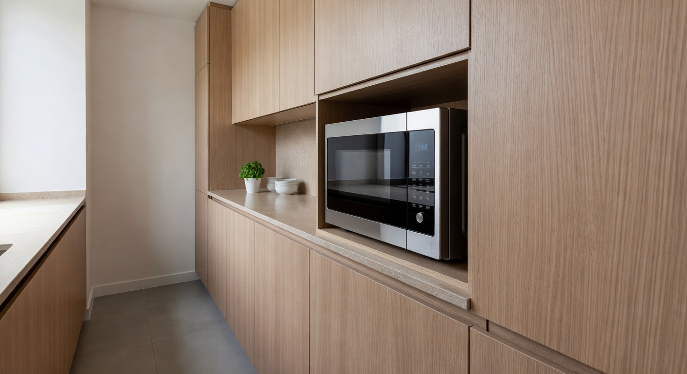 Built-in microwave shelf integration